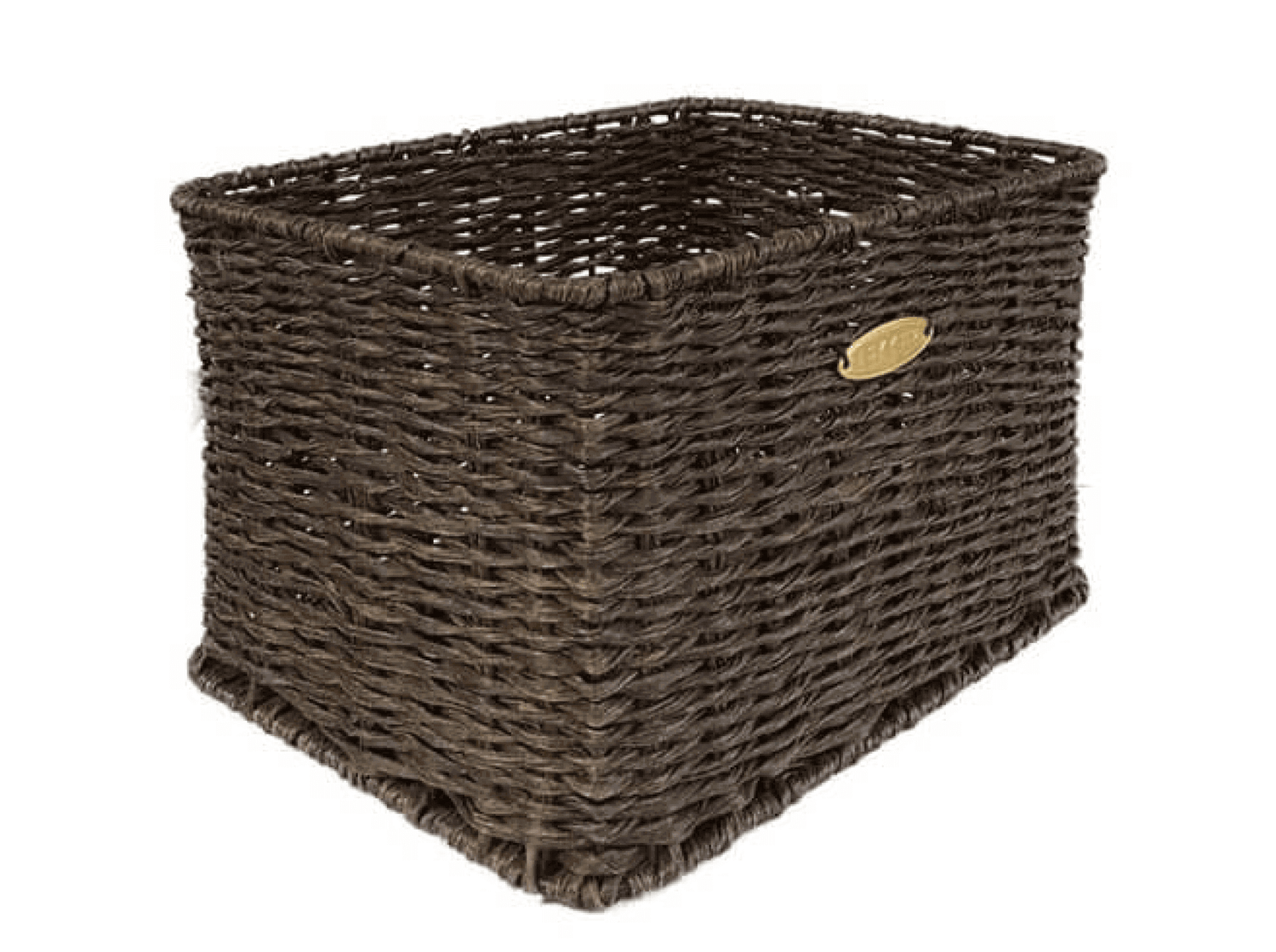 The Dutch front dark brown rattan Lekker Bike basket