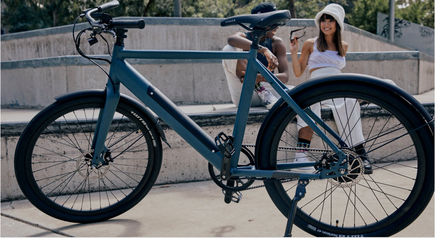 Amsterdam plus eBike Lekker Bike in Concrete Blue Amsterdam plus eBike Lekker Bike in Concrete Blue