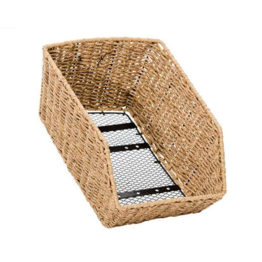 The Dutch rear basket in rattan honey brown